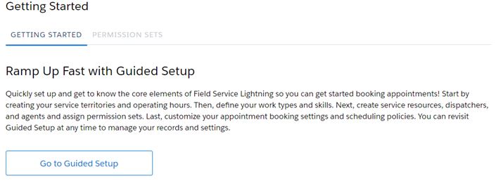 Field Service Settings Getting Started