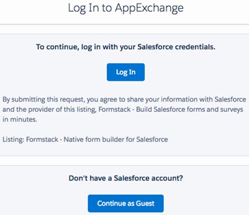 login to the AppExchange login to the AppExchange