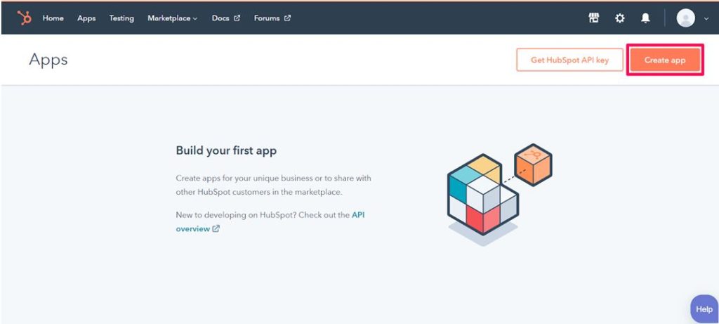 Create an App in Hubspot