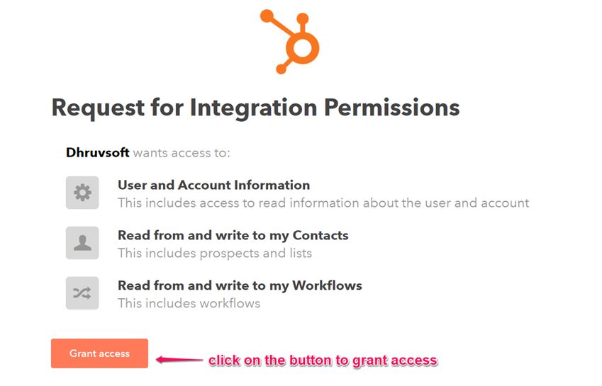 request for integration permissions