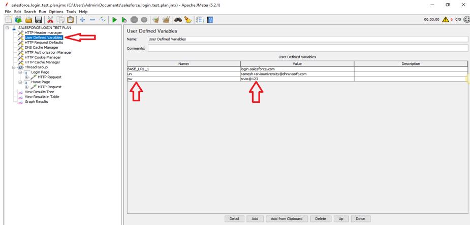 User defined variables