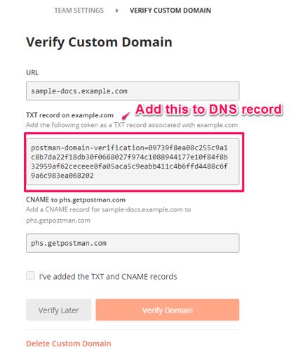 verify custom domain