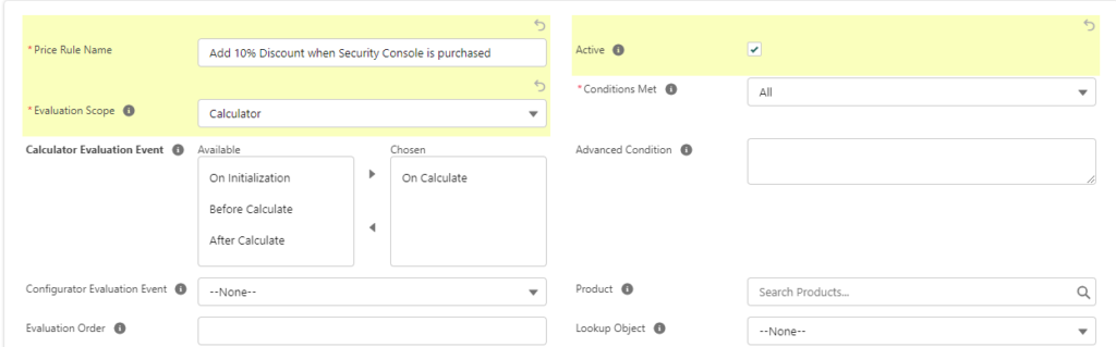 CPQ Price Rules