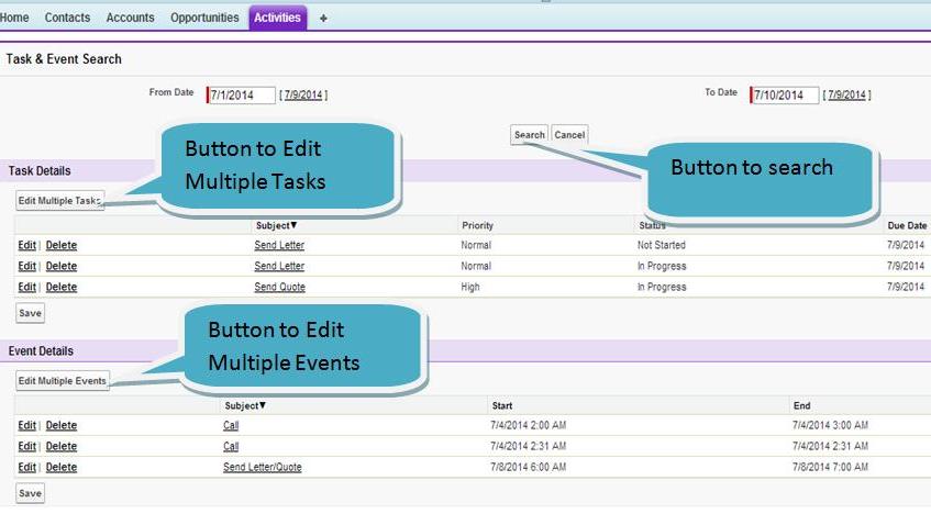 Multiple Activity Manager for Salesforce.com