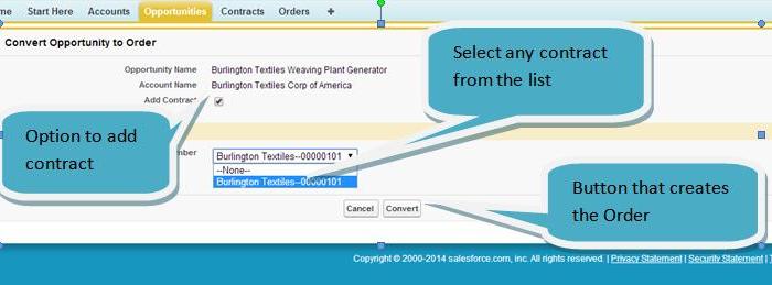 Opportunity to Order Conversion for Salesforce.com